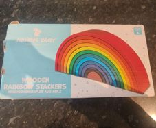 Wooden stacking rainbow