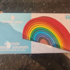Wooden stacking rainbow