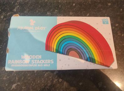 Wooden stacking rainbow