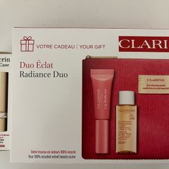 Clarins cosmetics and purse