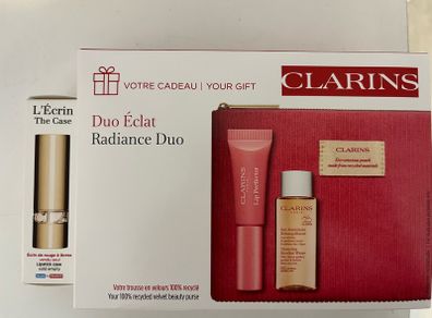 Clarins cosmetics and purse