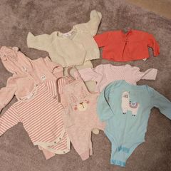 Baby girl clothes + snowsuits + sleeping bags - huge bag