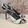 Karen Millen Snakeskin Stiletto High Heels Peep Toe Size Uk 7 Eu 40 Image 2