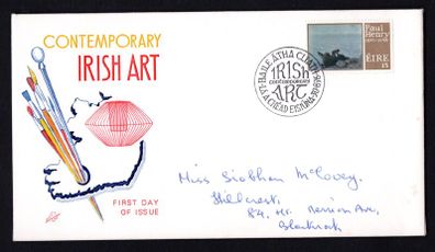 1976 Ireland Contemporary Irish Art Painting by Paul Henry Commemorative Stamp Hibernian Stamp Company First Day Cover (FDC)