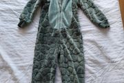 Crocodile fleece hooded onesie