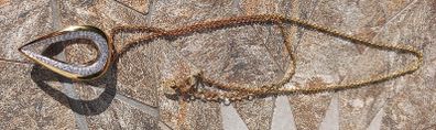 Swarovski Groove Pendant in Gold Plated