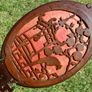 Vintage Olive Wood Vanity Mirrors Hand Held Carved Image 10