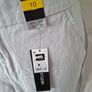 NWT Light Grey Linen blend Trousers Size 10 Image 3