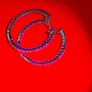 Natural Diamond Loop Earrings Image 7