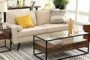 New Industrial Design Tempered Glass Coffee Table - FREE P&amp;P