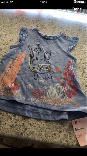 Girls BNWT teeshirt 3/6 mths