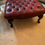 Red ox blood chesterfield footstool Image 2