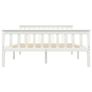 Bed Frame White Solid Pinewood 135 x 190 cm Image 4