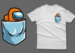 orange impostor in the pocket among us t-shirt imposter among us t-shirt impostor t-shirt