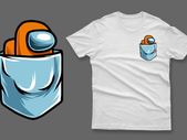 orange impostor in the pocket among us t-shirt imposter among us t-shirt impostor t-shirt