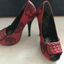 Pre-loved 'Iron Fist'Red/Black Sequins Platform Stiletto Shoes Image 2