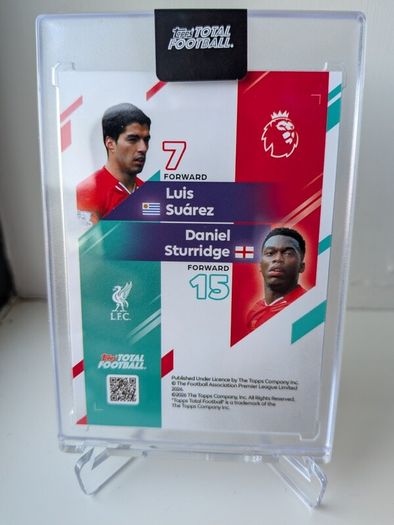 Luis Suarez and Daniel Sturridge Liverpool FC Topps Total Football Duos /75