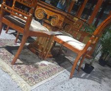 table+4 chairs+cabimet display