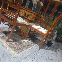 table+4 chairs+cabimet display