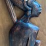 Large African Mother and Child Hand Carved Wood Relief Wall Art 78cm Image 10
