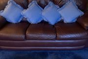 Vintage Blue Frilled Cushions X 2 ..8euro EACH