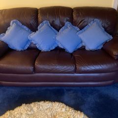 Vintage Blue Frilled Cushions X 2 ..8euro EACH