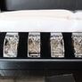 John Rocha crystal napkin rings & Napkins x4. Image 2