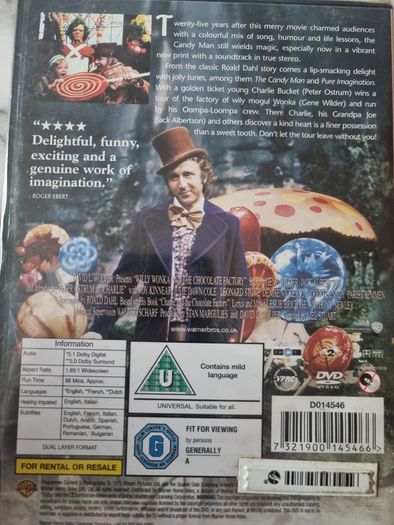 Willie Wonka and The Chocolate Factory