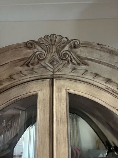 Superb distressed wood  cabinet