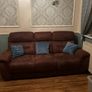DFS suede 3 seater reclining sofa Image 9