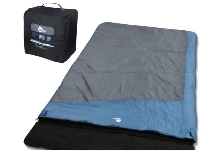 2 Man Sleeping Bag 230 x 160cm Cotton Lined Double Sleeping Bag 3 to 4 Season Camping Blanket