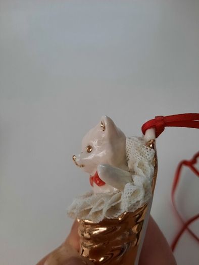 Vintage Irish Dresden Christmas Ornament