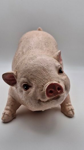 Pair of garden piglet statuet
