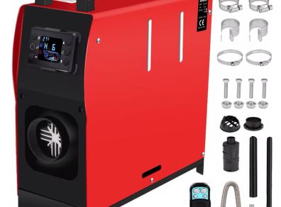 5kw-8KW 12V Portable All In One  Diesel Air Heater with LCD Monitor Car parking Air Heater for Campervan Tent Trucks