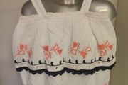 River Island girl's white embroidered strappy top age 11 Perfect condition Postage included