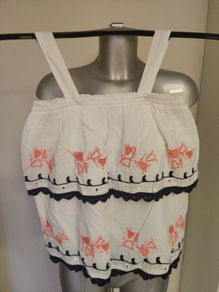 River Island girl's white embroidered strappy top age 11 Perfect condition Postage included