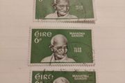 3 x 1969 Mahatma Ghandi 6p Commemorative stamps