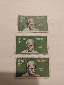 3 x 1969 Mahatma Ghandi 6p Commemorative stamps