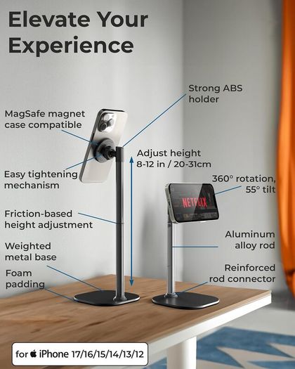 COOPER MagStand Magnetic Phone Stand for Desk, Magsafe Phone Stand - 2-Pack - Boxed