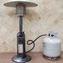 Tabletop Stainless Steel Patio Heater with Hose for Bottled Gas Image 4