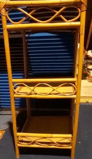 Vintage Bamboo Bedside Tables 1970s