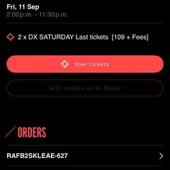 Two district X  tickets