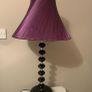 Set of 2 purple shade lamps Image 3