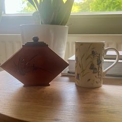 Vintage Mid-Century Chinese Parquet Wooden Tea Box (12cm)