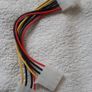 MOLEX male to MOLEX female Hard Drive Power Y Splitter Cable Adaptor Image 4