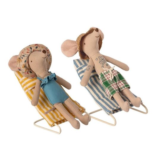 Maileg Mouse - Beach Deckchair Set