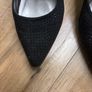 high heels black suede diamante Image 3