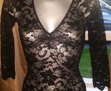 Brand new Asos black lace v-neck top size UK8 EUR36 Postage included
