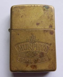 Vintage Zippo Murphy's Irish Stout Brass Lighter 1988