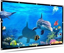 16:9 60 72 84 100 120 150 inch Projection Projector Screen Home Movie Manual Pull Down Wall Mounted